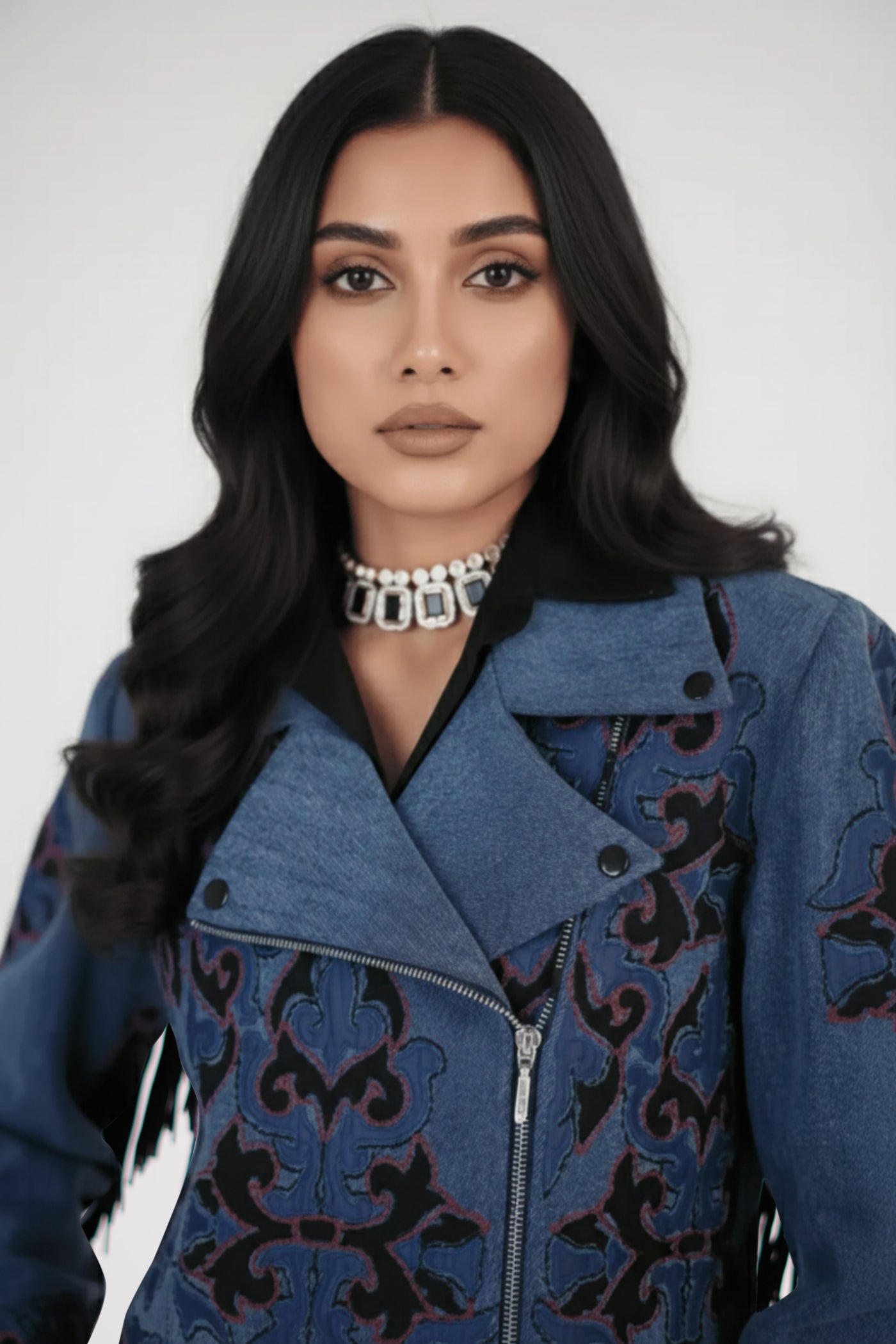 Artful Denim Statement Jacket