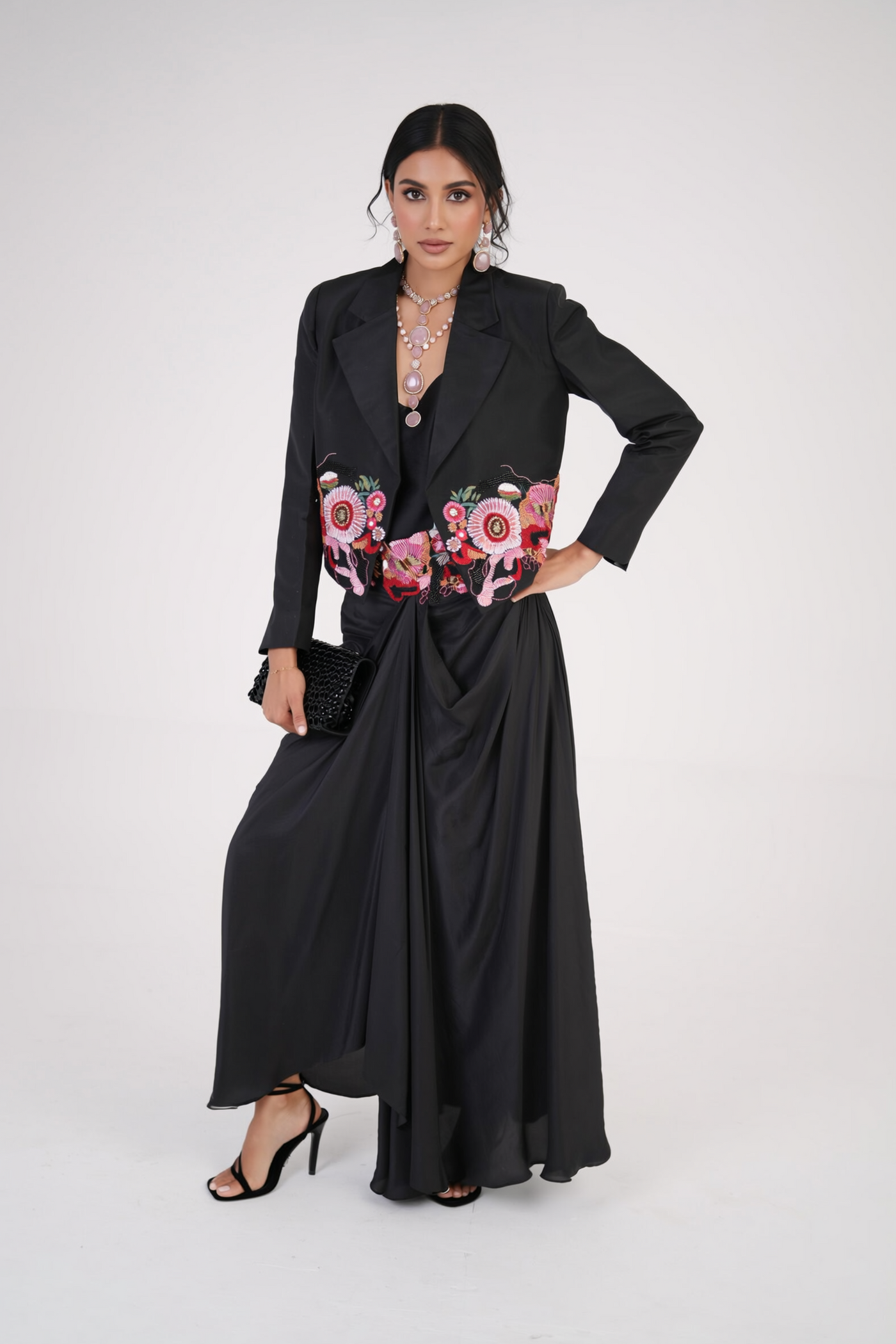 Embroidered Muse Jacket & Skirt Set