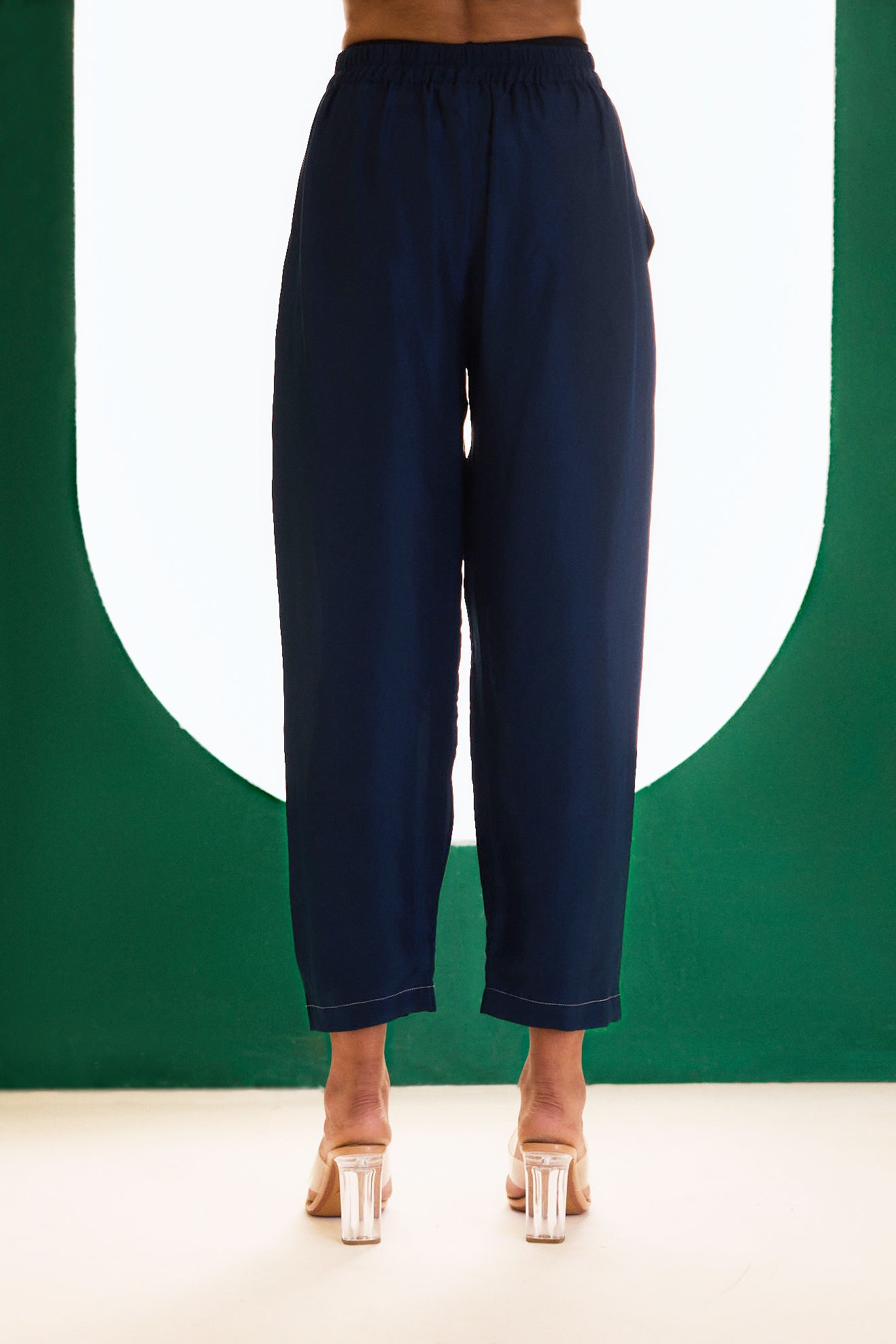 Midnight Blue Optimist Silk Pants