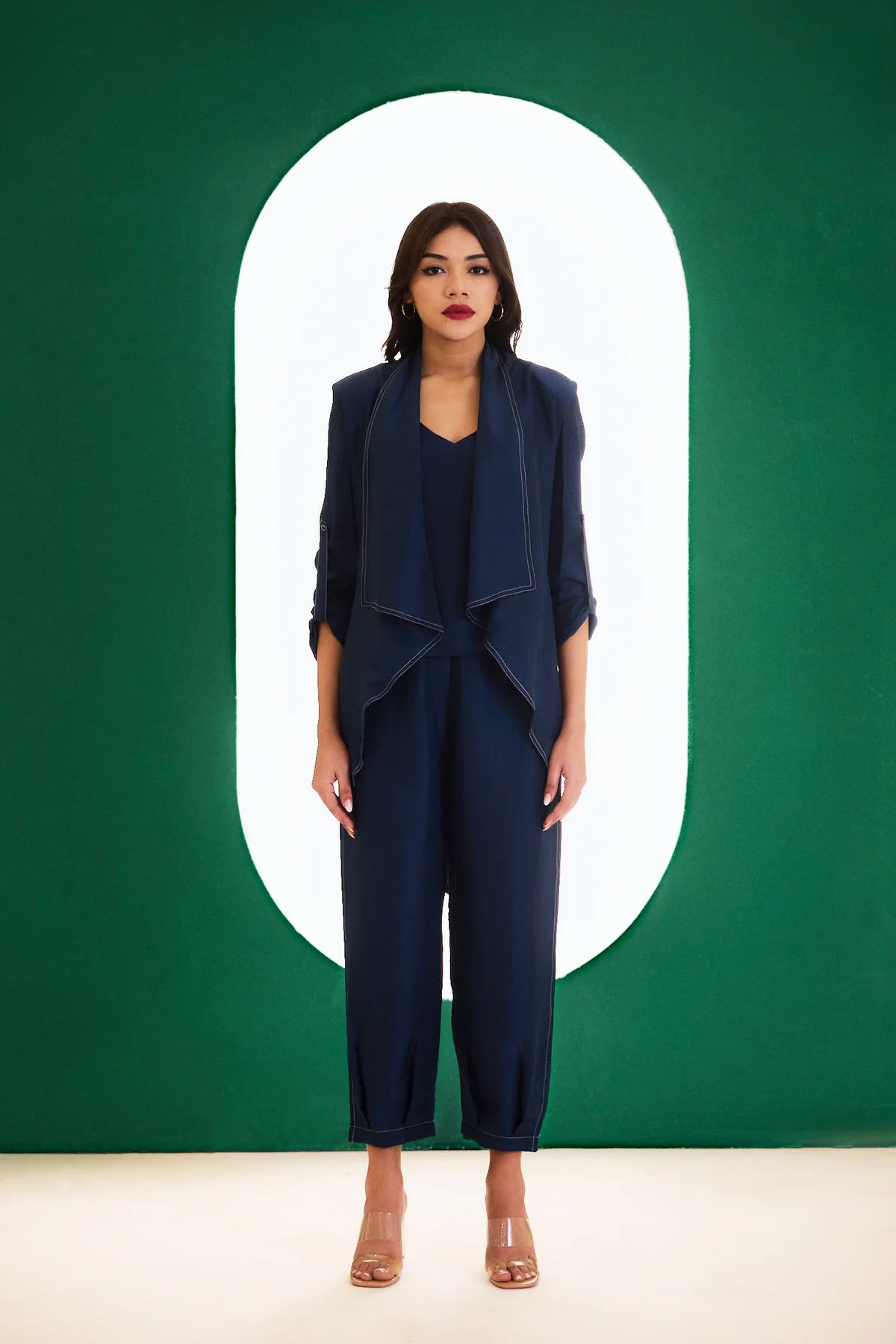 Midnight Blue Optimist Silk Jacket Set
