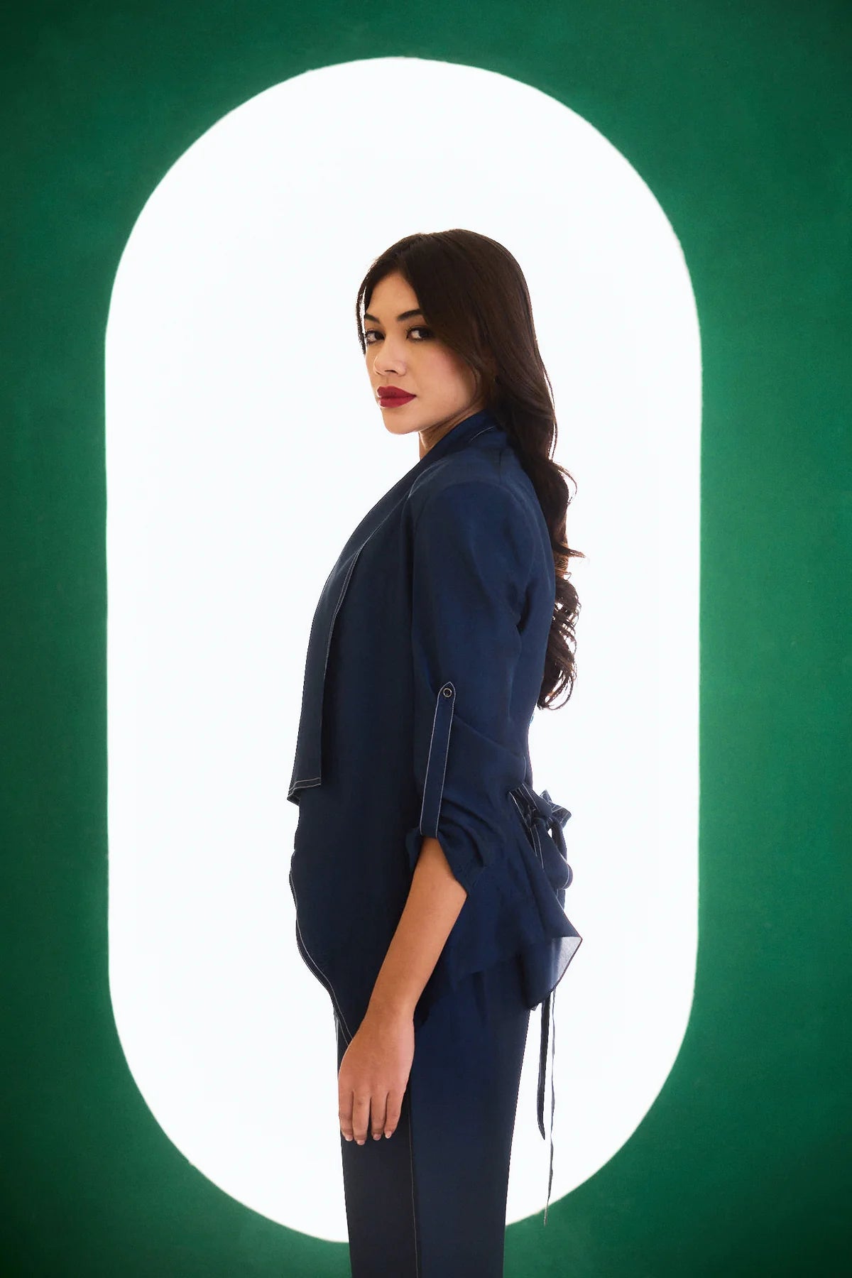 Midnight Blue Optimist Silk Jacket Set