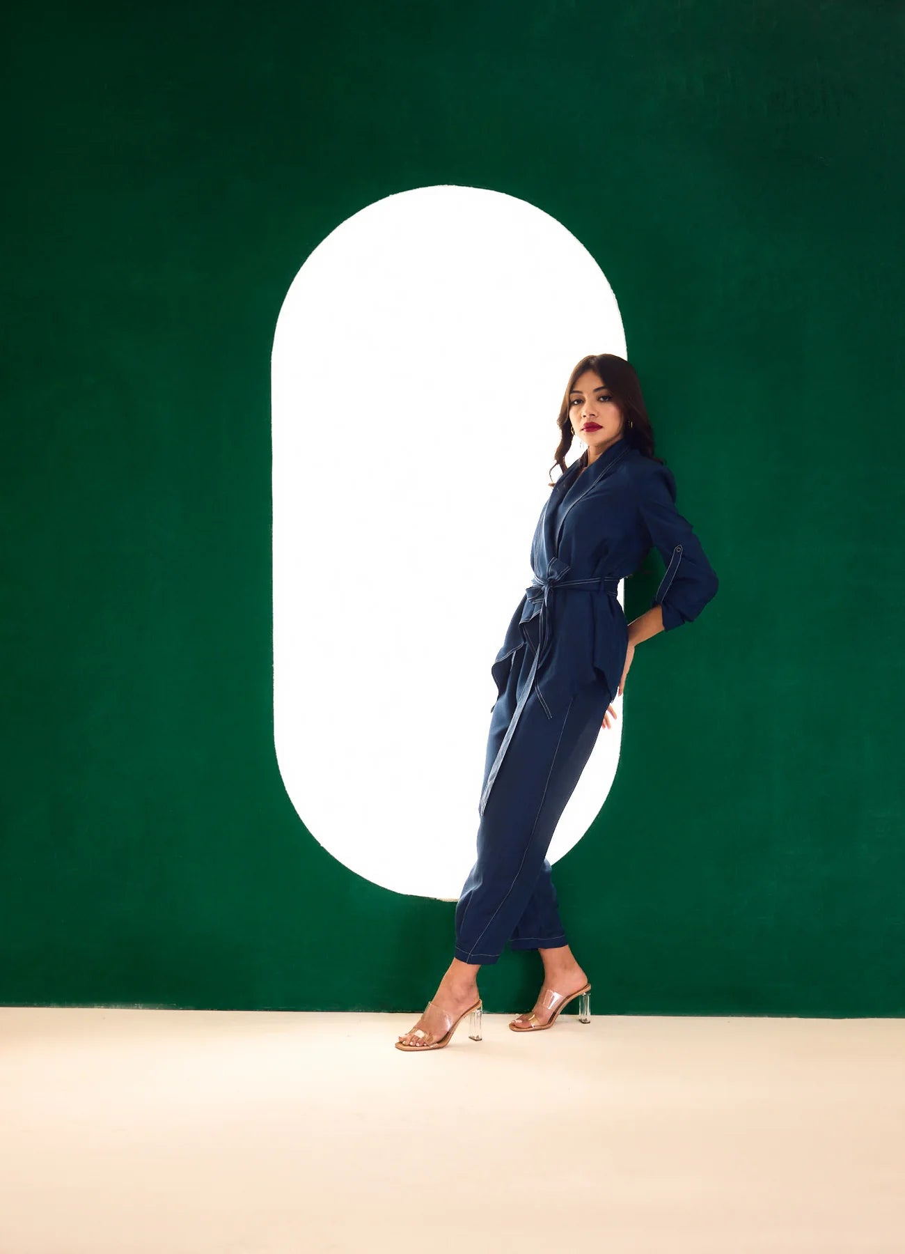 Midnight Blue Optimist Silk Jacket Set