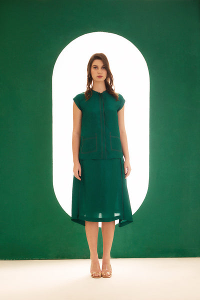 Emerald Green Visionary Skirt Set