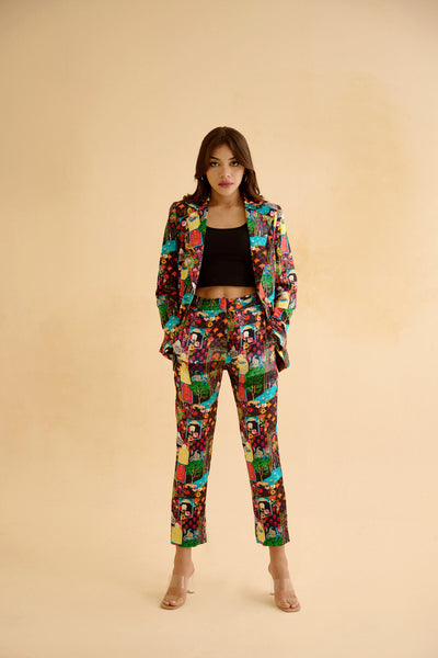 My India Print Blazer