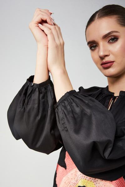 Peach Floral a Line Long Dress