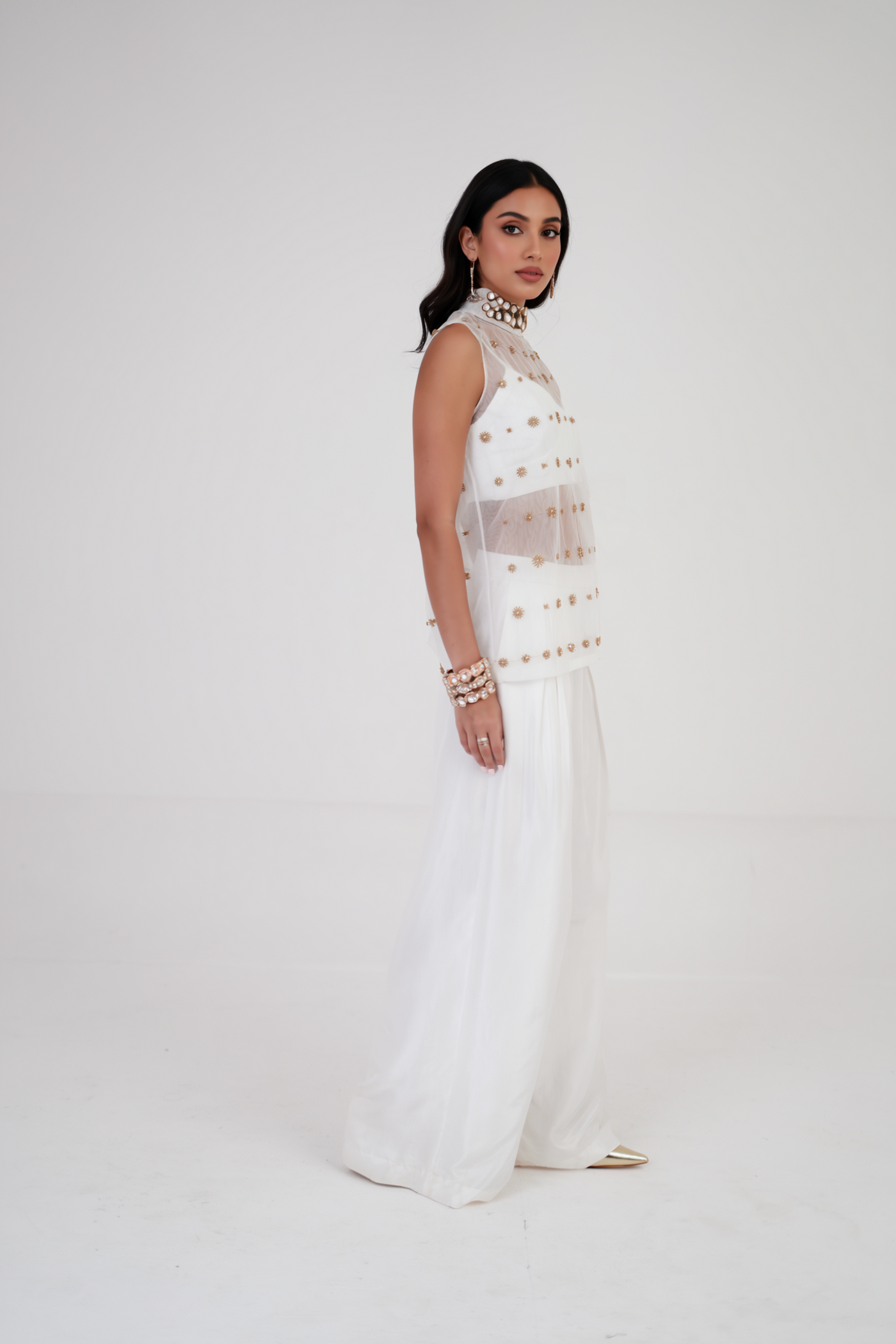 Silk Wave Palazzo Pant