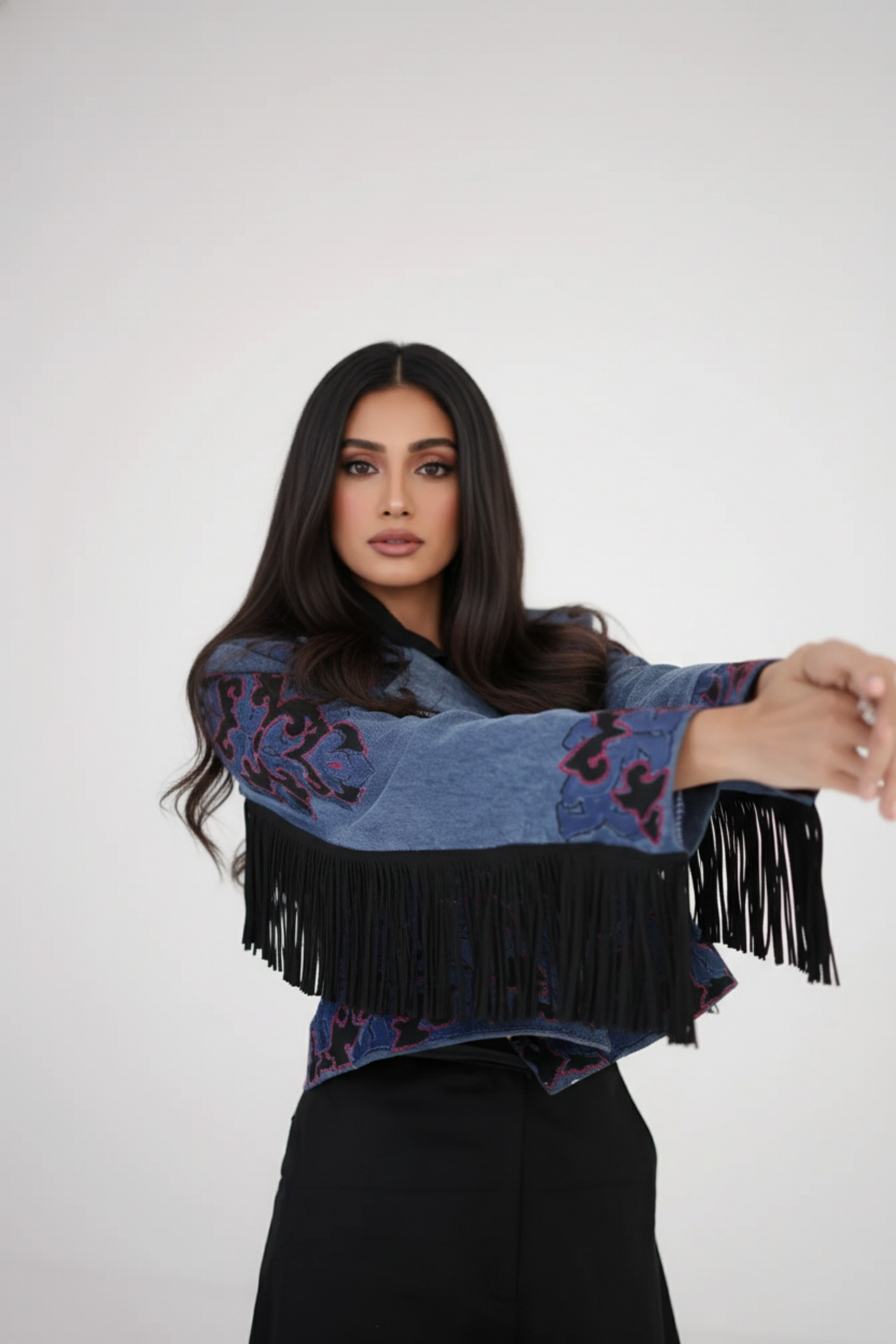 Artful Denim Statement Jacket