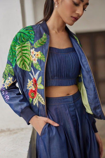 Denim Buda Embroidered Jacket