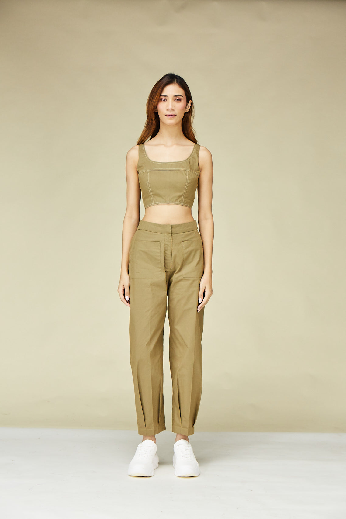 Khaki Cotton Bustier