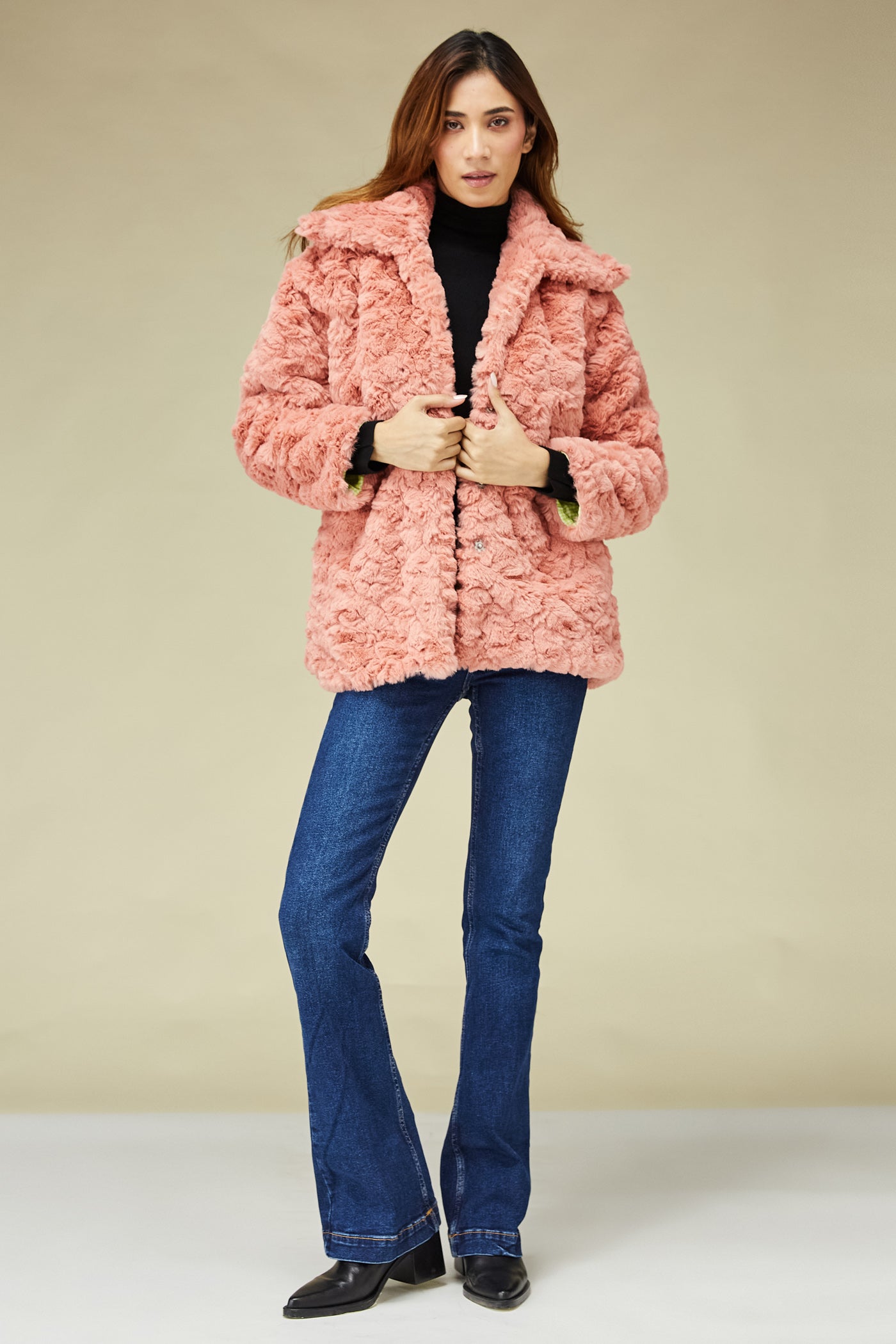 Blush Pink Fur Jacket, BeTrue, Be True