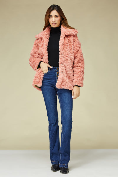 Blush Pink Fur Jacket, BeTrue, Be True