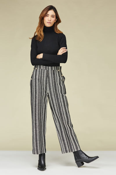 Black and Silver Handloom Pants