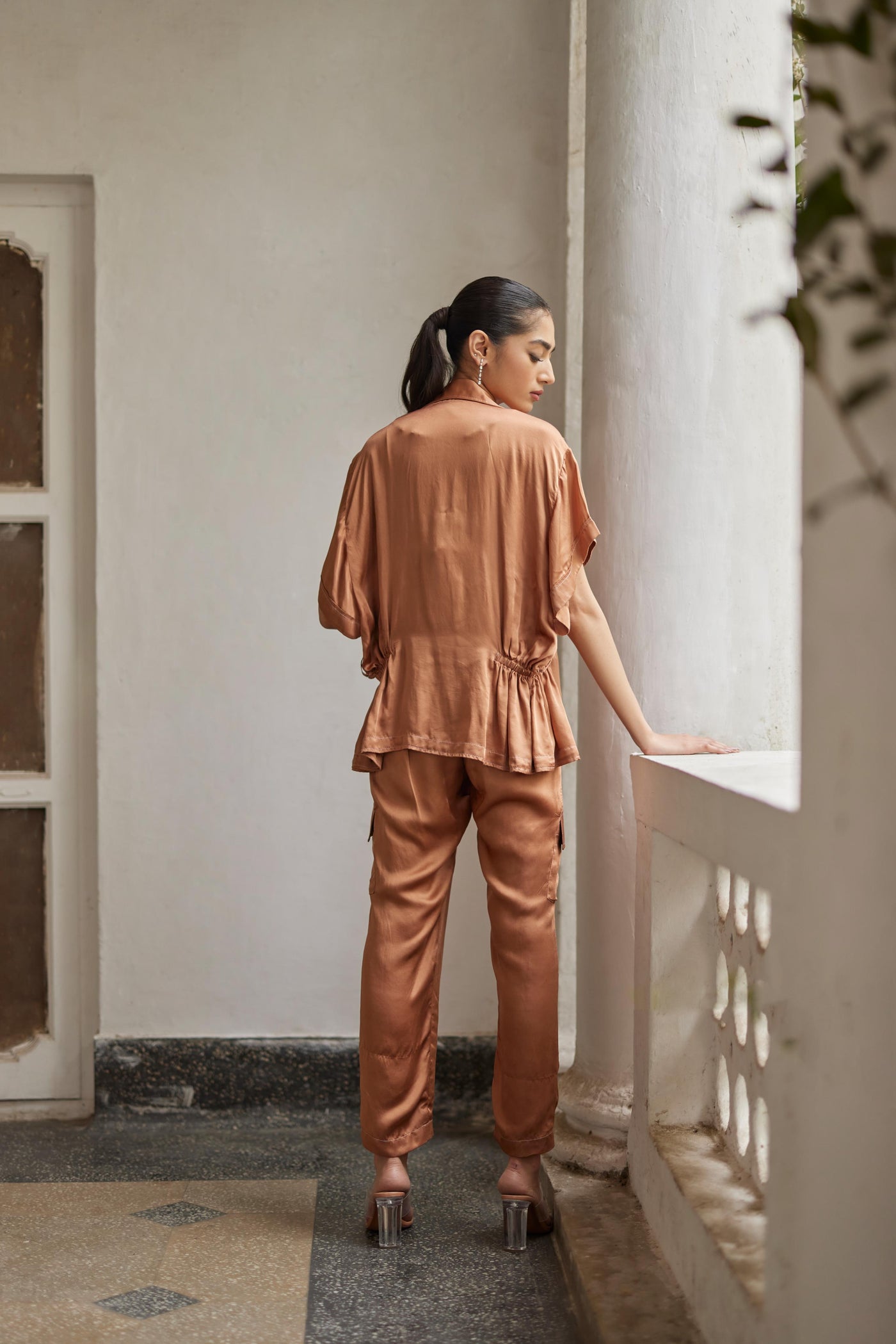 Macchiato Satin Safari Set