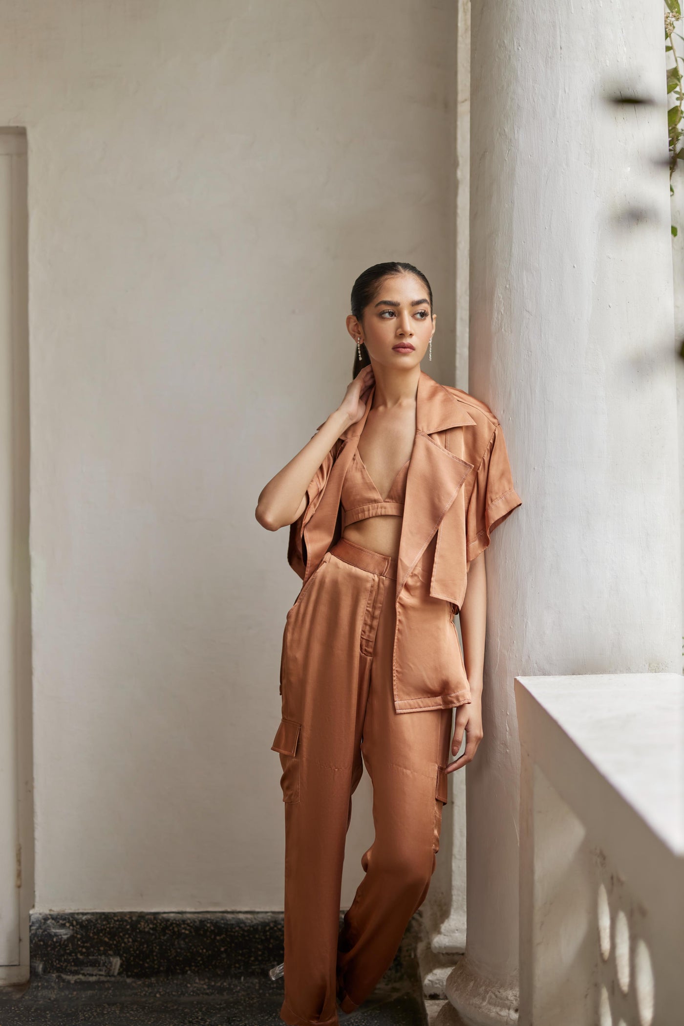 Macchiato Satin Safari Set