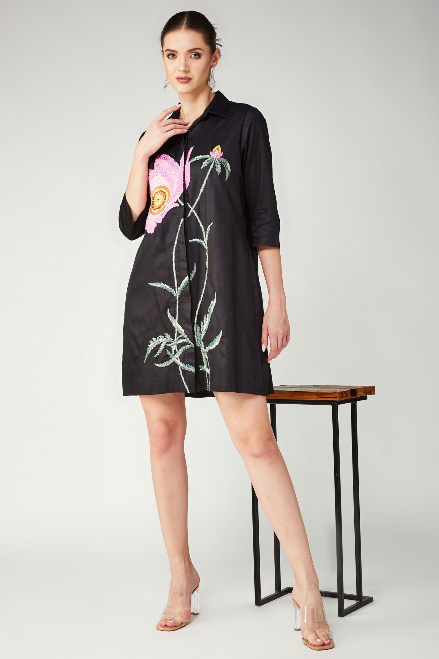 Pink Poppy shirt dress