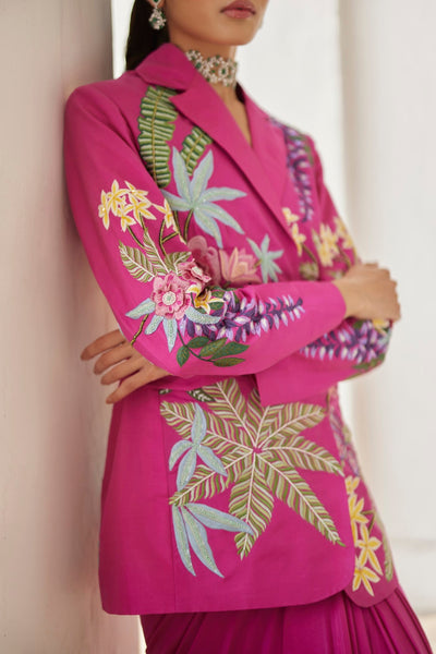 Rani Tropical Dream Embroidered Silk Jacket