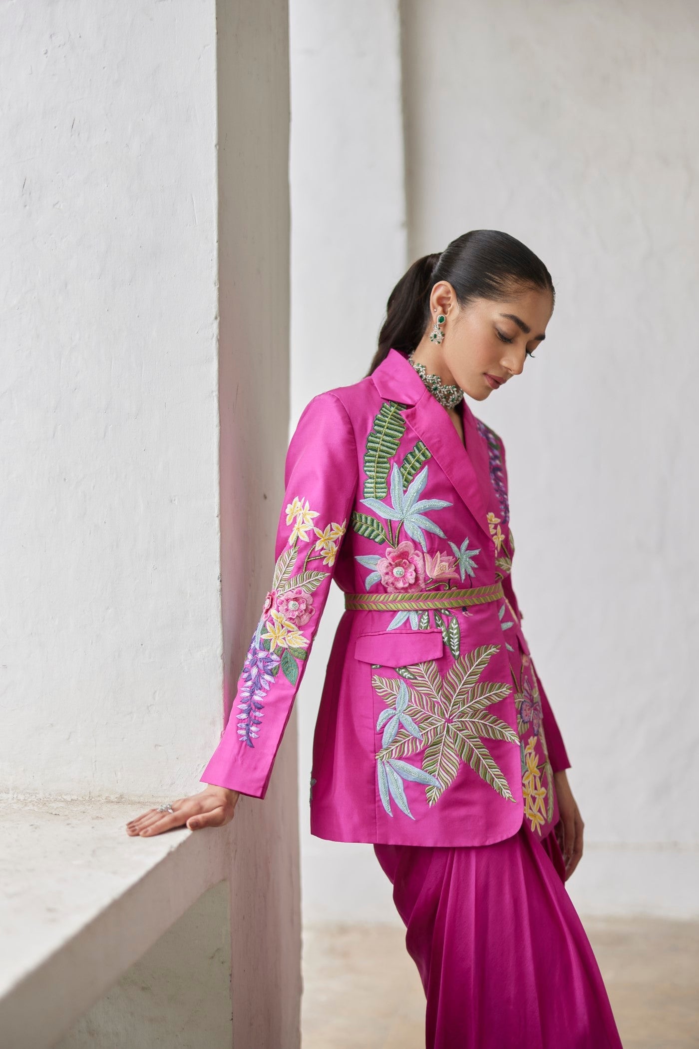 Rani Tropical Dream Embroidered Silk Jacket