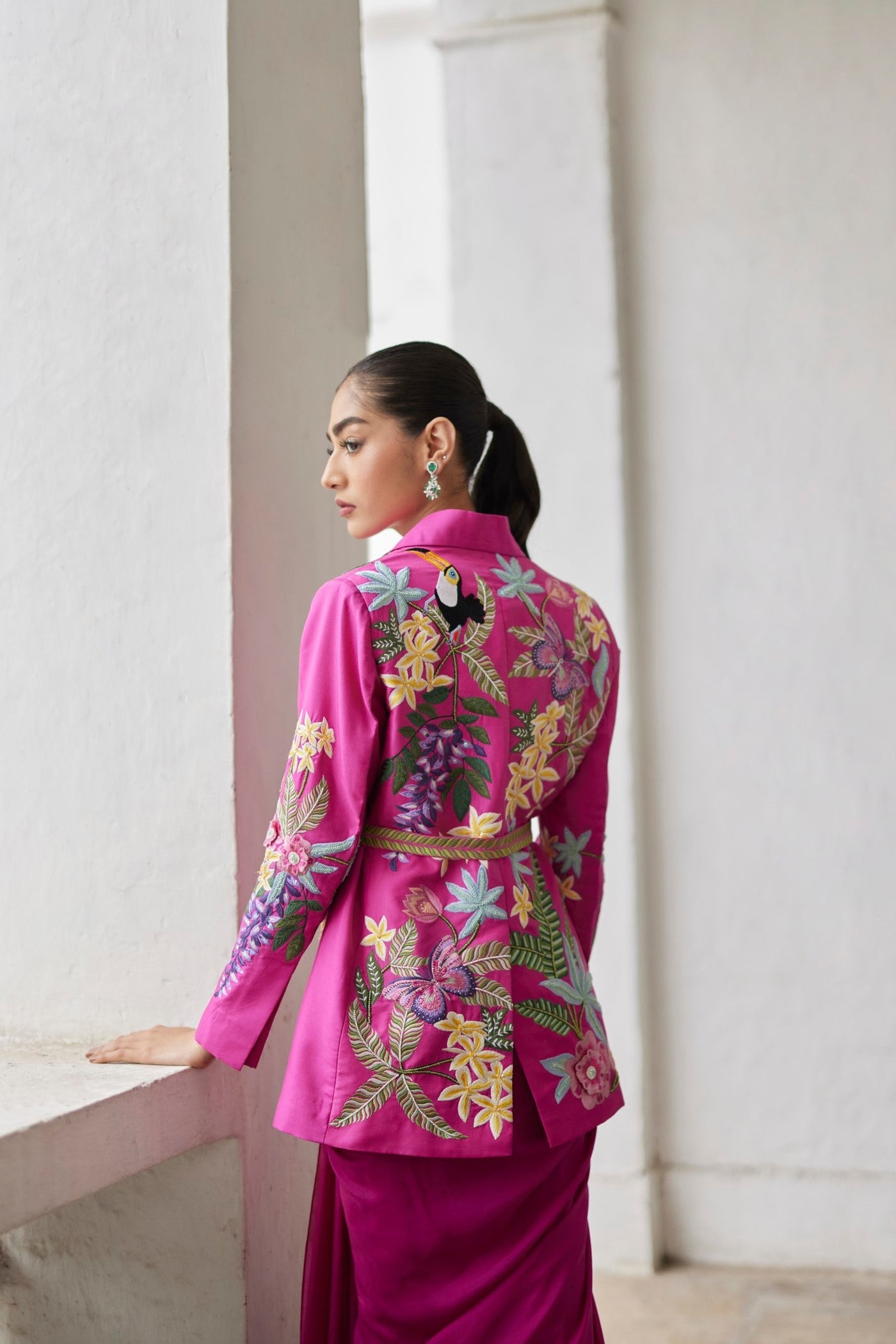 Rani Tropical Dream Embroidered Silk Jacket