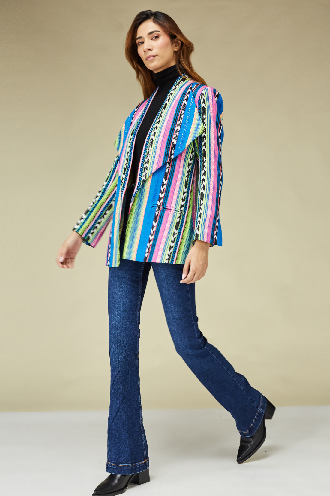 Blue Stripe Handloom Jacket
