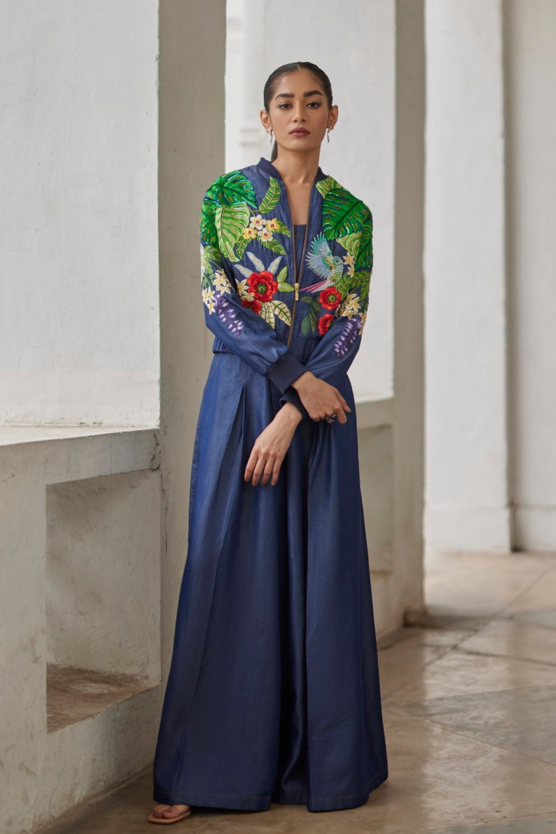 Denim Buda Embroidered Jacket