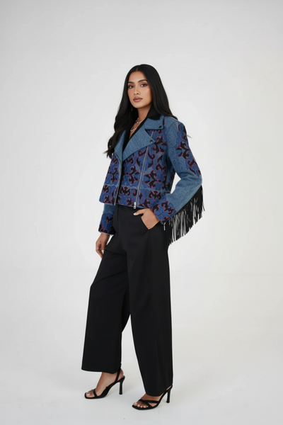 Artful Denim Statement Jacket