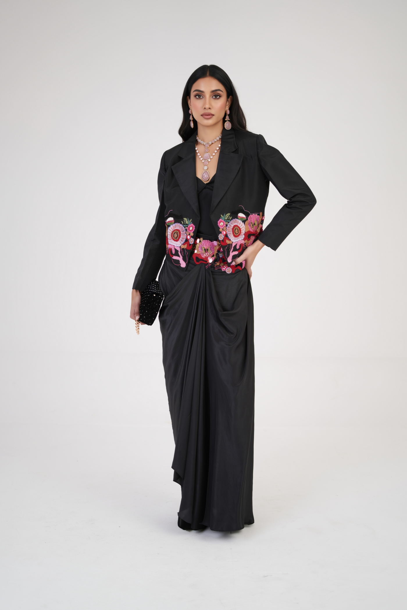 Embroidered Muse Jacket & Skirt Set