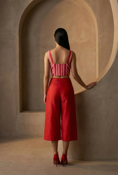 Red Happy Stripes Bustier