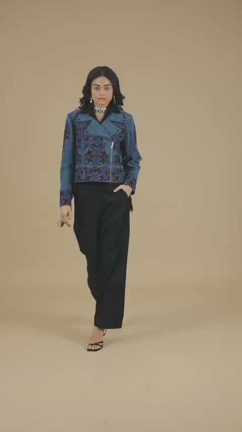 Artful Denim Statement Jacket