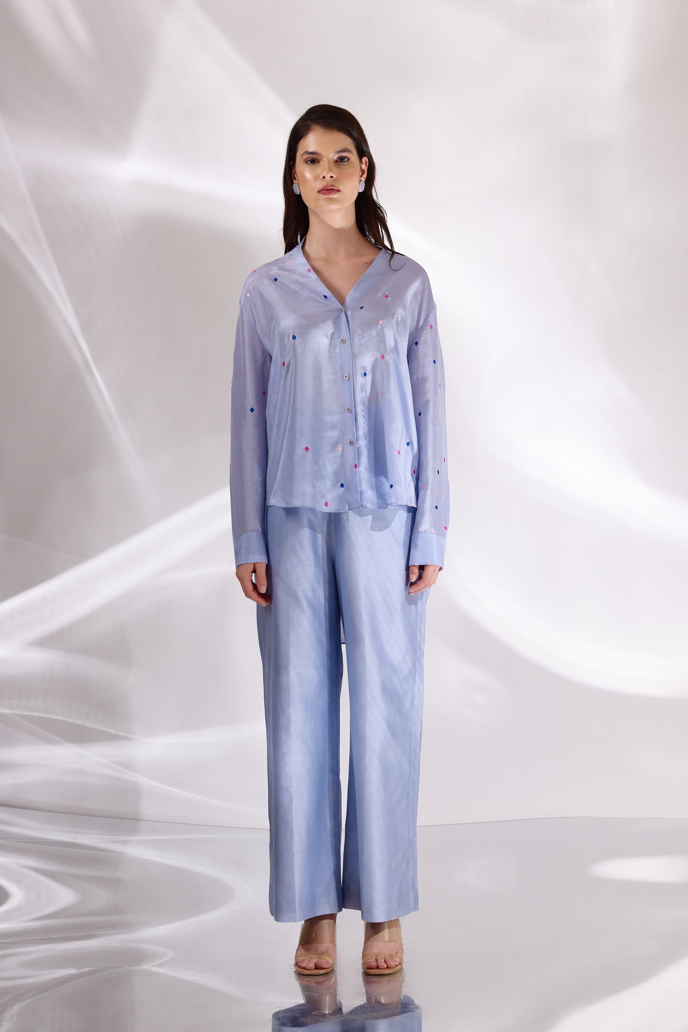 Blue Poppins Oversized Shirt