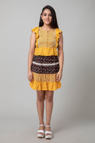 Sunflowers Skirt Set, georgette skirt, BeTrue, Be True