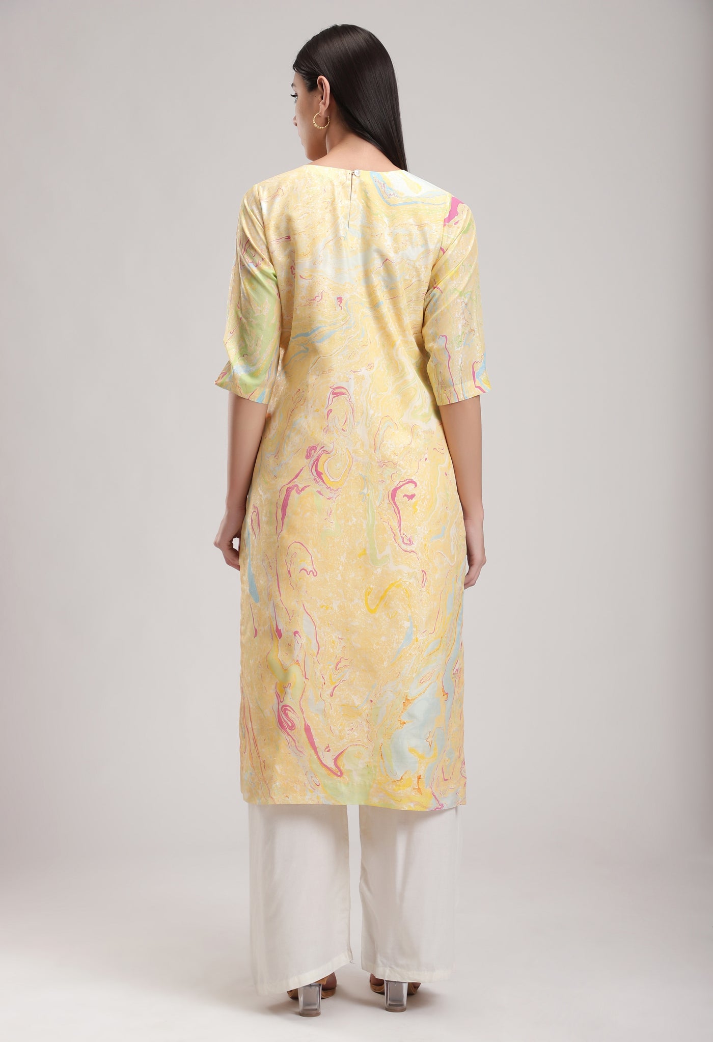 Yellow Signature Sky Marble Kurta, BeTrue, Be True