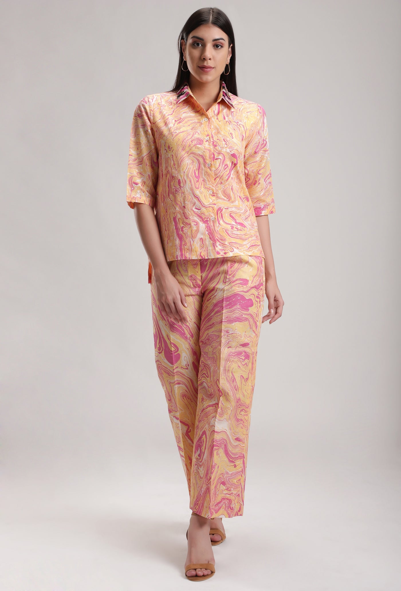 Peach South Marble Print Shirt, BeTrue, Be True